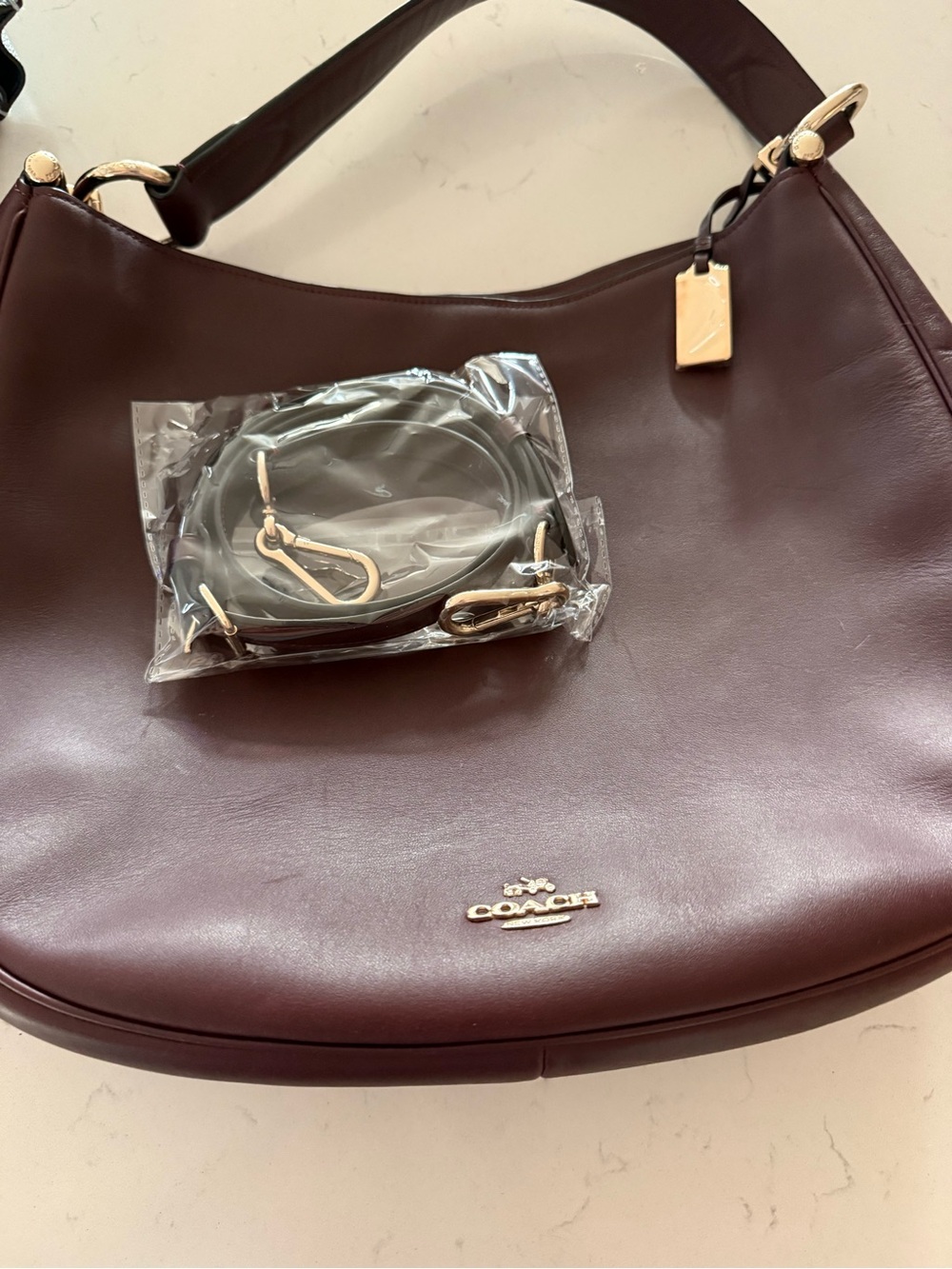 Coach Nomad Hobo Oxblood Glovetanned Leather Shoulder Bag Handbag